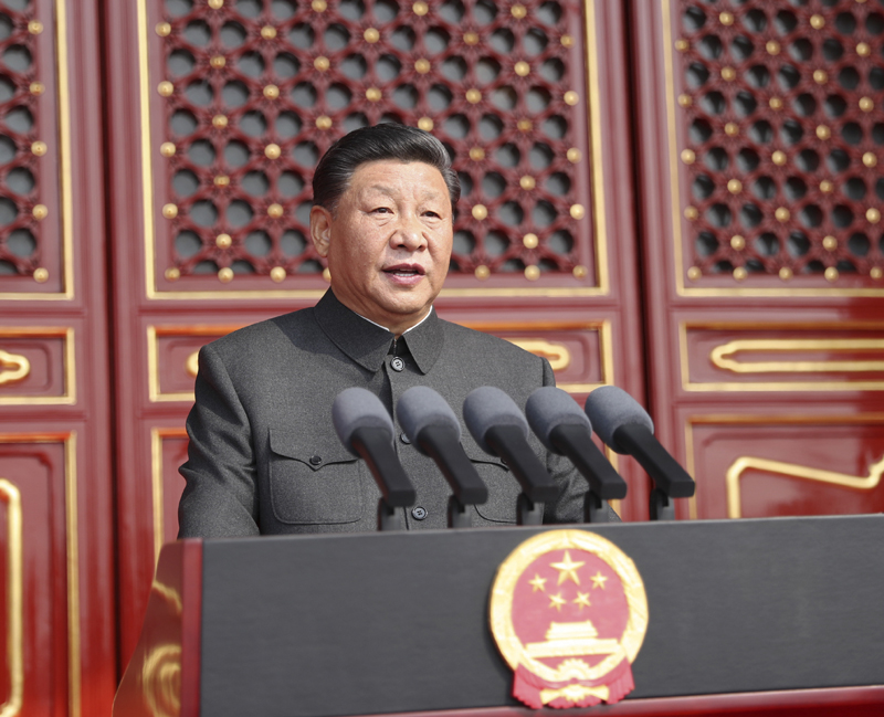 10月1日上午，慶祝中華人民共和國(guó)成立70周年大會(huì)在北京天安門(mén)廣場(chǎng)隆重舉行。中共中央總書(shū)記、國(guó)家主席、中央軍委主席習(xí)近平發(fā)表重要講話。